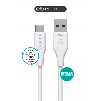 eSTUFF ES605270 USB-kabel USB 2.0 2 m USB-C USB-A wit