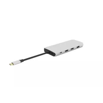 eSTUFF ES623009 interface-hub USB 3.2 Gen 1 (3.1 Gen 1) Type-C 5000 Mbit/s grijs