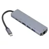 eSTUFF ES623012 laptop-dockingstation/port-replicator USB 3.2 Gen 1 (3.1 Gen 1) Type-C grijs