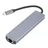 eSTUFF ES623012 laptop-dockingstation/port-replicator USB 3.2 Gen 1 (3.1 Gen 1) Type-C grijs