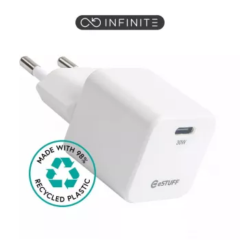 eSTUFF ES637027 mobiele oplader smartphone wit AC snelopladen binnen