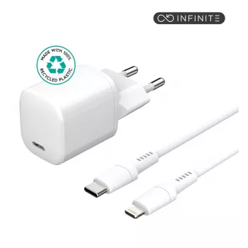 Oplader voor mobiele apparaten eSTUFF ES637500 12V USB Type-C 1,5m wit
