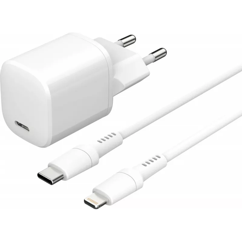 Oplader voor mobiele apparaten eSTUFF ES637500 12V USB Type-C 1,5m wit
