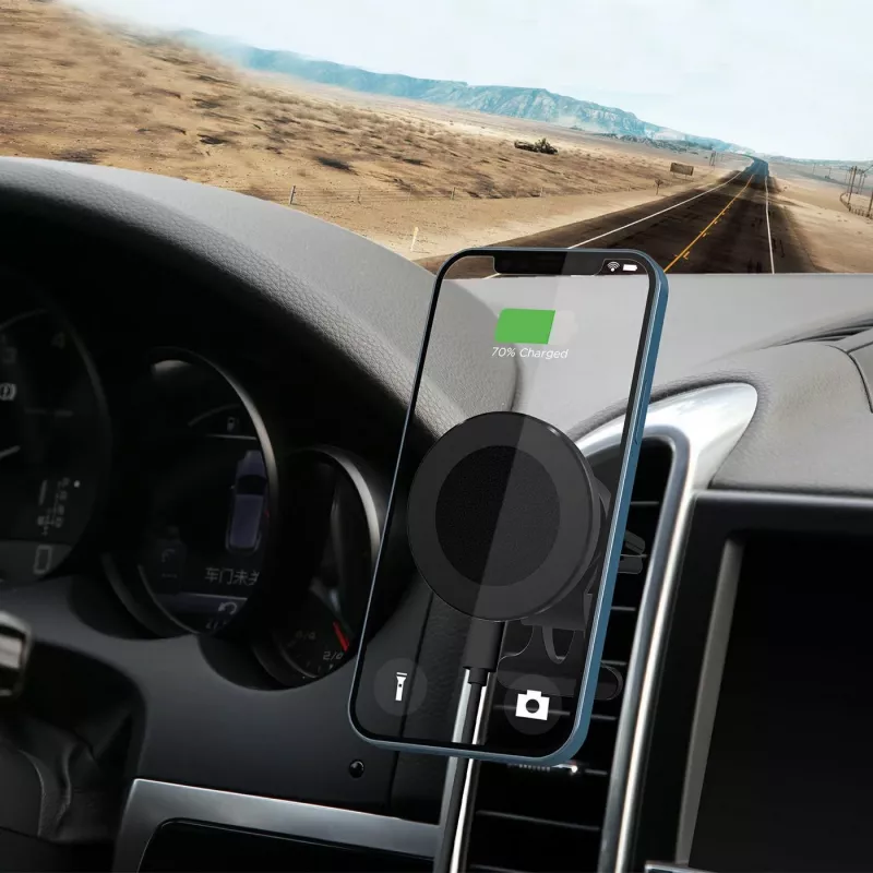eSTUFF ES638130 mobiele oplader smartphone aluminium sigarettenaansteker draadloos opladen snelopladen auto
