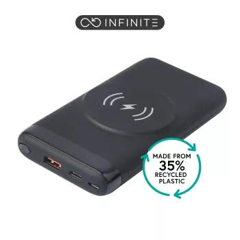 eSTUFF ES641042 powerbank lithium-polymeer (LiPo) 10000 mAh draadloos opladen zwart