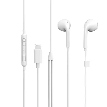 eSTUFF in-ear-koptelefoon voor Apple-apparaten, bedraad, bellen/muziek, 90 g, koptelefoon, wit