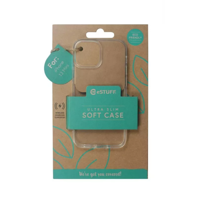 eSTUFF ES67100001 LONDON achterkant voor iPhone 13 mini, TPU, transparant