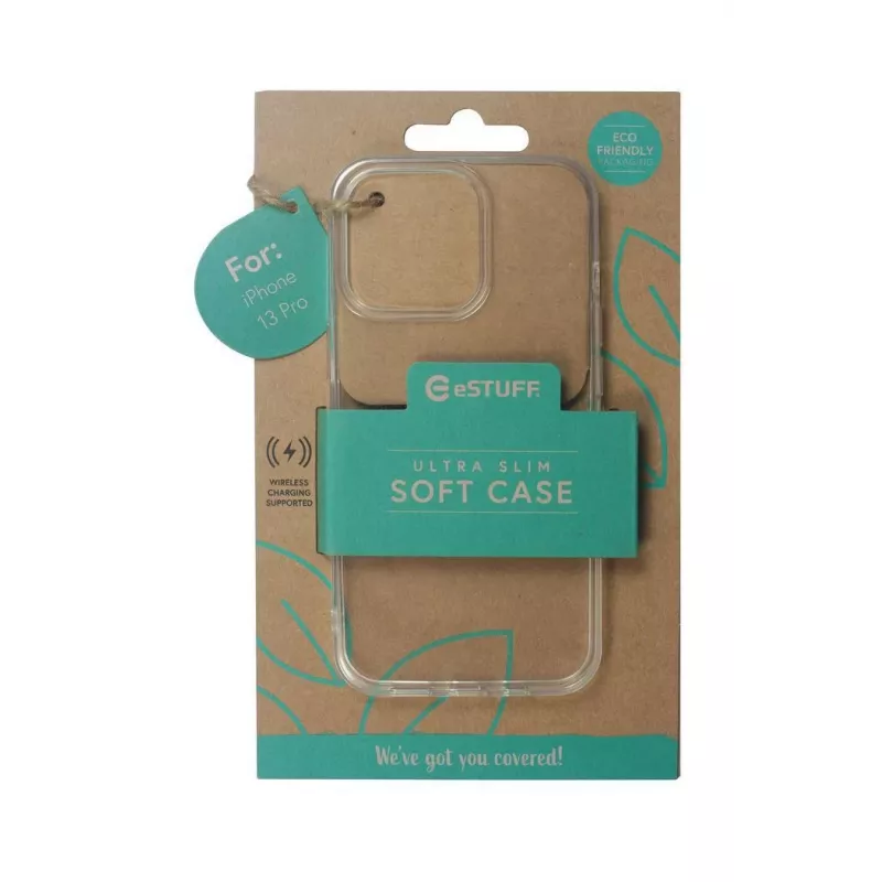eSTUFF ES67100003 LONDON zachte achterkant voor iPhone 13 Pro, TPU, transparant