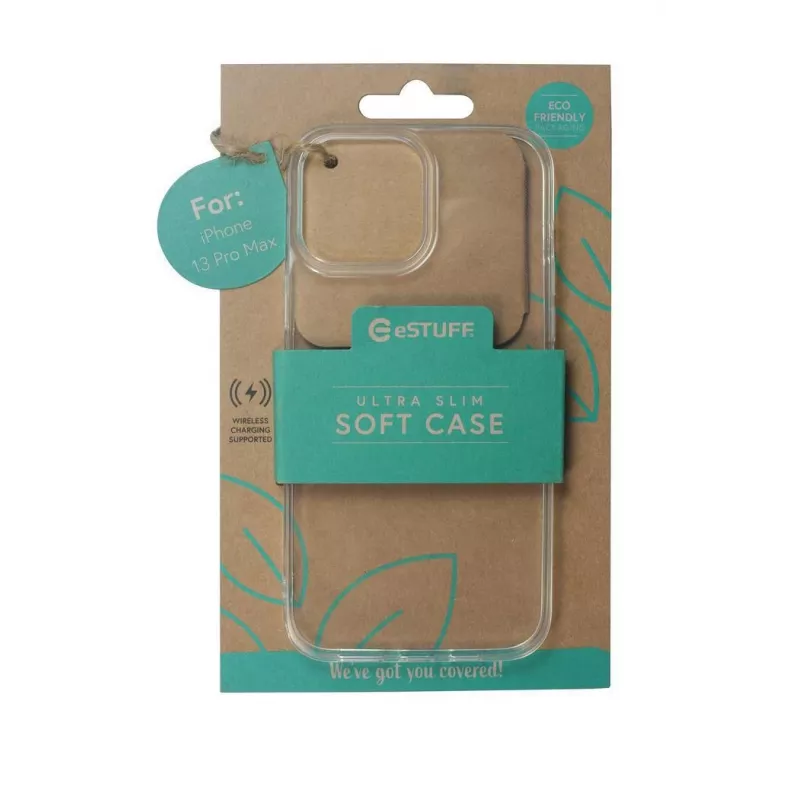 eSTUFF ES67100004 LONDON achterkant voor iPhone 13 Pro Max, TPU, transparant