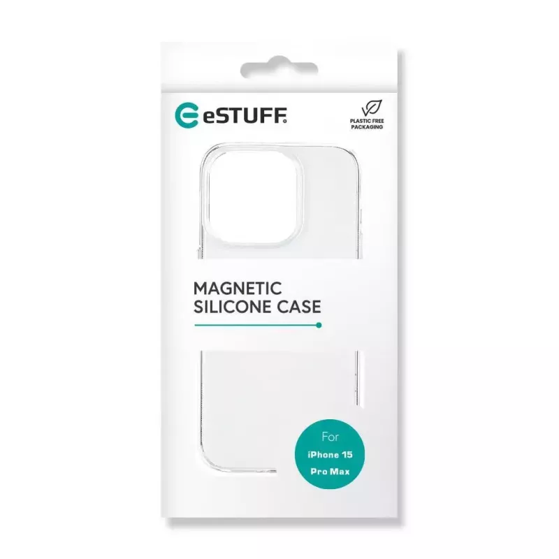 eSTUFF Infinite Vienna ES67100028 telefoonhoesje voor iPhone 15 Pro Max, MagSafe-compatibel, TPU, transparant