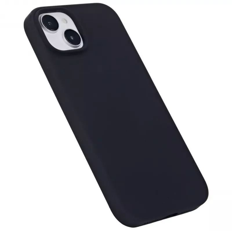 eSTUFF Infinite Riga ES67120026 hoesje voor iPhone 15 Plus, MagSafe-compatibel, siliconen, polycarbonaat, zwart