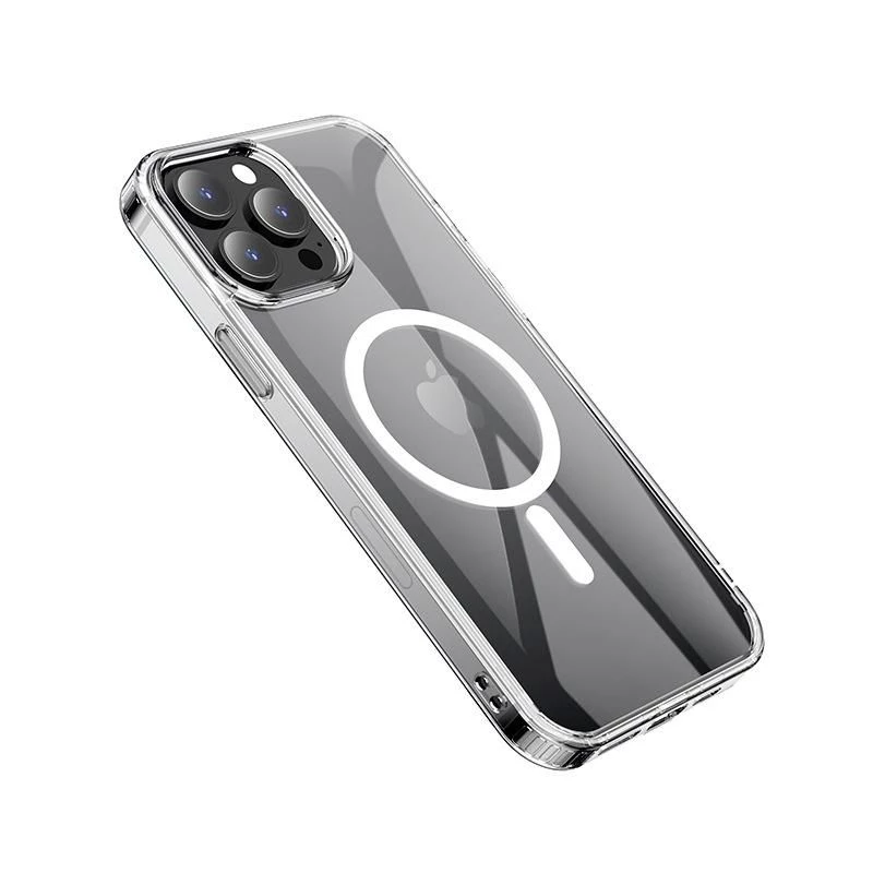 eSTUFF Berlin ES67140004 magnetisch hoesje voor iPhone 13 Pro Max, MagSafe-compatibel, TPU, transparant