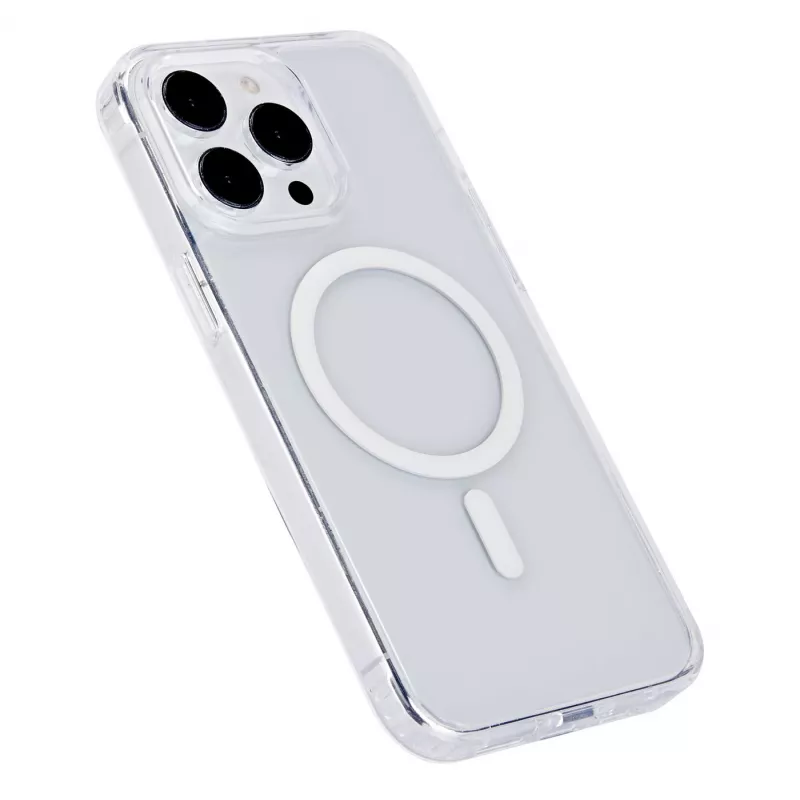 eSTUFF Berlin ES67140027 magnetisch hoesje voor iPhone 15 Pro, MagSafe-compatibel, polycarbonaat, TPU, transparant
