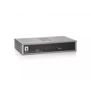 LevelOne 5-poorts Fast Ethernet-switch, 1 x SC multimode glasvezel