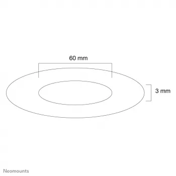 Neomounts FPMA-CRS6 plafondafdekking – doorsn. 60 mm, zilver, kunststof, plafond, 3 mm, 6 cm, 1 stuks