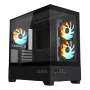 GIGABYTE C201 PANORAMIC pc-behuizing – Mid Tower, m-ATX, 360mm-radiatorondersteuning, 3 voorgeïnstalleerde ventilatoren, USB 3.0, ondersteuning voor RGB Fusion