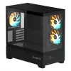 GIGABYTE C201 PANORAMIC pc-behuizing – Mid Tower, m-ATX, 360mm-radiatorondersteuning, 3 voorgeïnstalleerde ventilatoren, USB 3.0, ondersteuning voor RGB Fusion