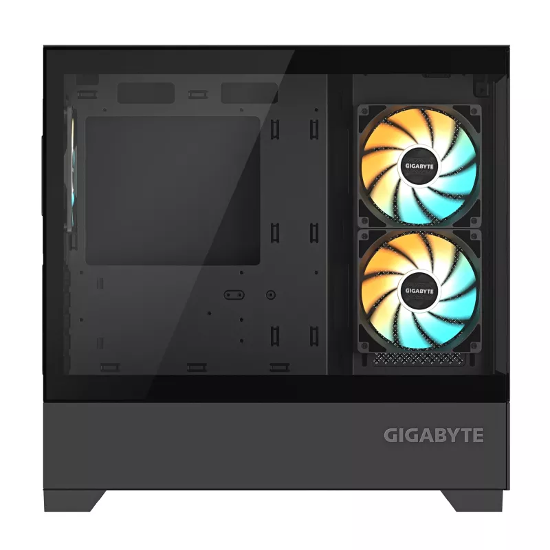 GIGABYTE C201 PANORAMIC pc-behuizing – Mid Tower, m-ATX, 360mm-radiatorondersteuning, 3 voorgeïnstalleerde ventilatoren, USB 3.0, ondersteuning voor RGB Fusion