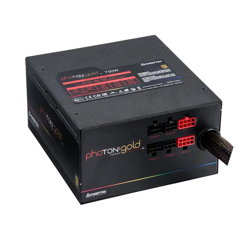 Chieftec Photon GOLD voeding 750 W 20+4-pin ATX PS/2 zwart