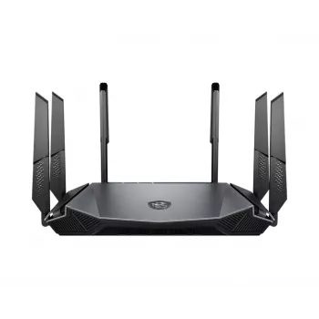 MSI RadiX AX6600 WiFi 6 tri-band WLAN-router Gigabit Ethernet tri-band (2,4 GHz / 5 GHz / 5 GHz) zwart