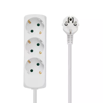Microconnect GRU003W stroomverlenging 1,8 m 3 AC-stopcontacten binnen wit