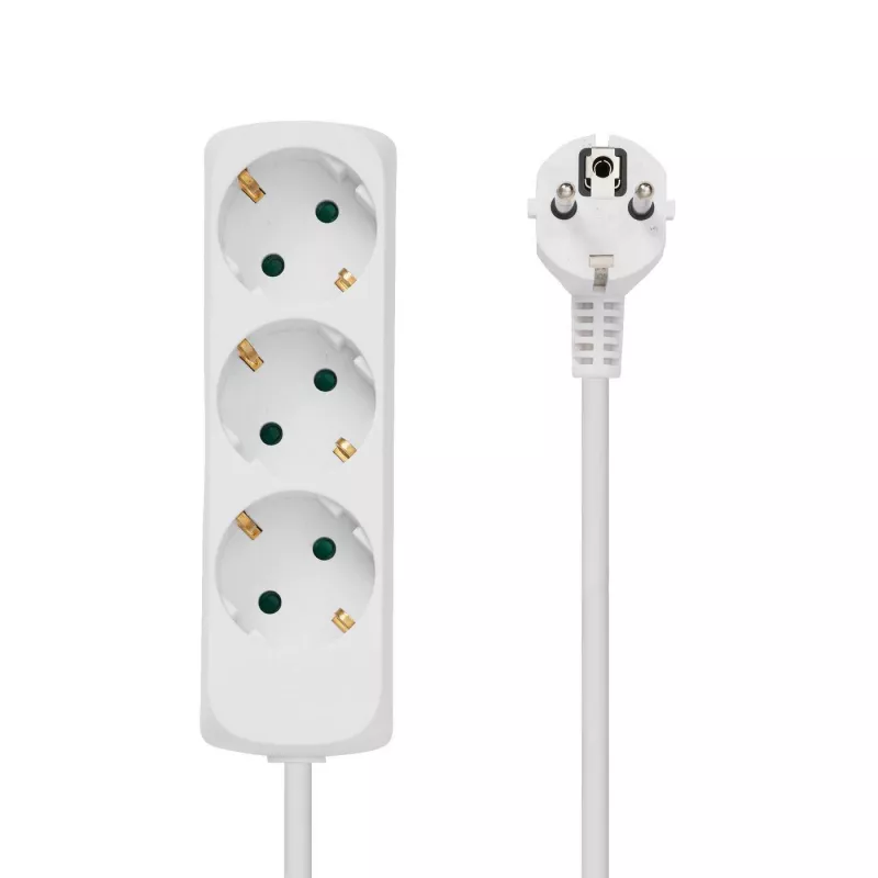 Microconnect GRU003W stroomverlenging 1,8 m 3 AC-stopcontacten binnen wit