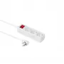 Microconnect GRU003W-SWITCH stroomverlenging 1.5 m 3 AC-stopcontact(en) binnen wit