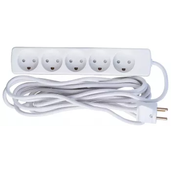 Verlengsnoer Microconnect GRU0055WDK 5m 5 AC-stopcontacten binnen wit