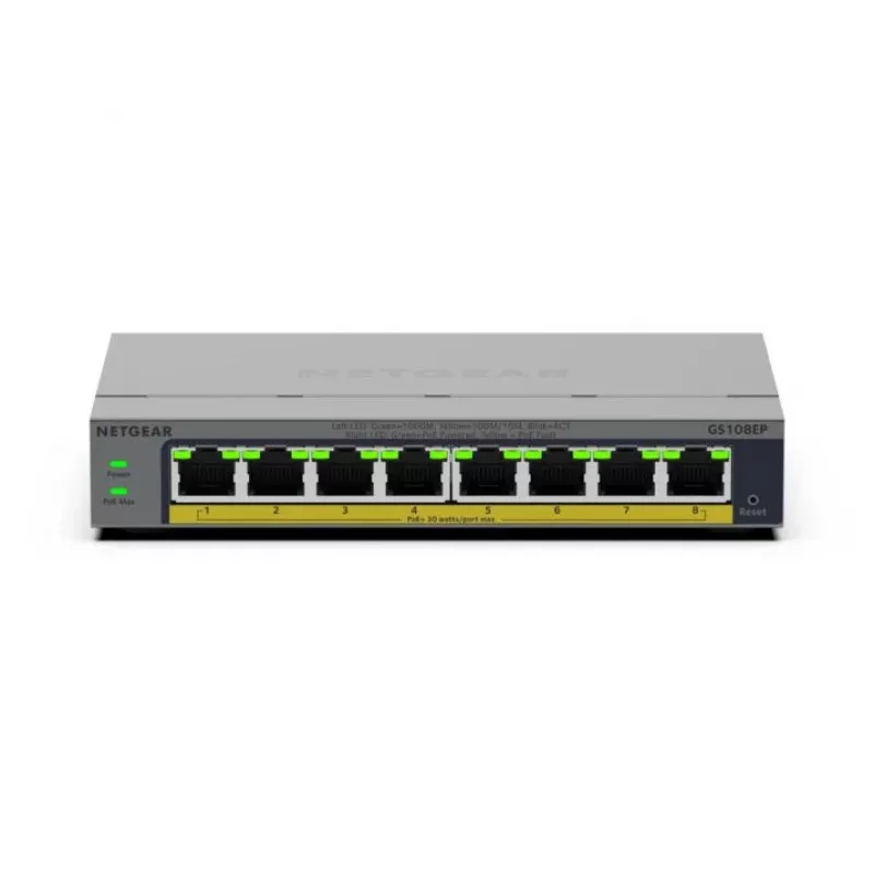 NETGEAR GS108EP Managed L2/L3 Gigabit Ethernet (10/100/1000) grijs