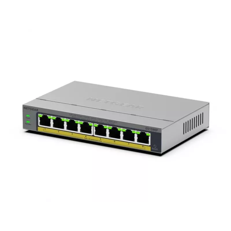 NETGEAR GS108EP Managed L2/L3 Gigabit Ethernet (10/100/1000) grijs