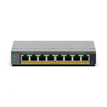 NETGEAR GS108EPP Unmanaged Gigabit Ethernet (10/100/1000) Power over Ethernet (PoE) desktop/wandmontage grijs