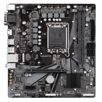GIGABYTE H610M H V2 DDR4 moederbord - ondersteunt Intel Core 14e generatie, 6+1+1 hybride digitale VRM, tot 3200 MHz DDR4 (OC), 1x PCIe 3.0 M.2, GbE LAN, USB 3.2 Gen 1