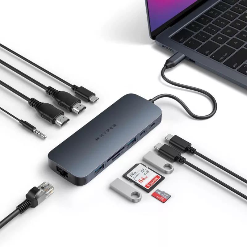 Targus HD4006GL laptop-dock/poortreplicator USB 3.2 Gen 2 (3.1 Gen 2) Type-C zwart