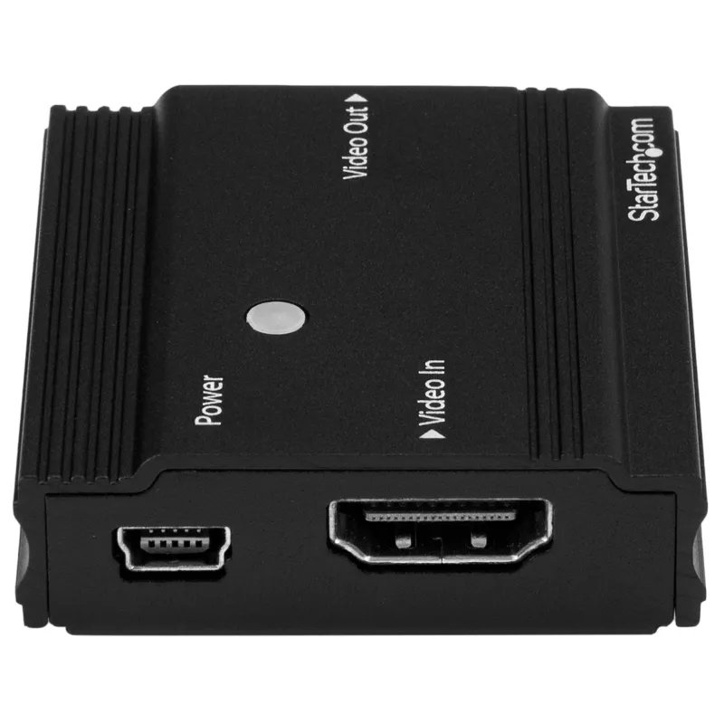 StarTech.com HDMI signaalversterker - HDMI extender - 4K 60Hz, 3840 x 2160 pixels, AV-repeater, 35 m, zwart, HDCP