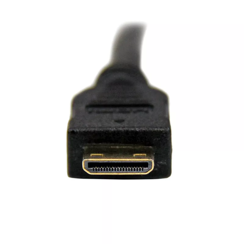 StarTech.com HDCDVIMM1M 1 m Mini-HDMI-naar-DVI-D-kabel, Mini HDMI Type C (19-pins) male naar DVI-D male, afgeschermd, zwart