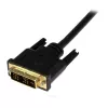 StarTech.com HDCDVIMM1M 1 m Mini-HDMI-naar-DVI-D-kabel, Mini HDMI Type C (19-pins) male naar DVI-D male, afgeschermd, zwart