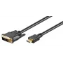 Microconnect HDM191811 videokabel-adapter 1 m HDMI DVI-D zwart