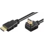 Microconnect HDM19191V2.0A90 HDMI-kabel 1 m HDMI Type-A (standaard) zwart
