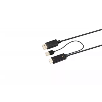 Microconnect HDMI-DP-CON1 videokabel-adapter 1 m HDMI Type-A (standaard) DisplayPort zwart