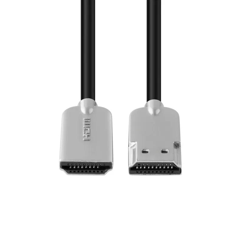 Microconnect HDMISUPERSLIM1M HDMI-kabel 1 m HDMI Type-A (standaard) zwart, metaalkleur