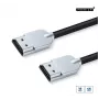 Microconnect HDMISUPERSLIM2M HDMI-kabel 2 m HDMI Type-A (standaard) zwart, metaalkleur