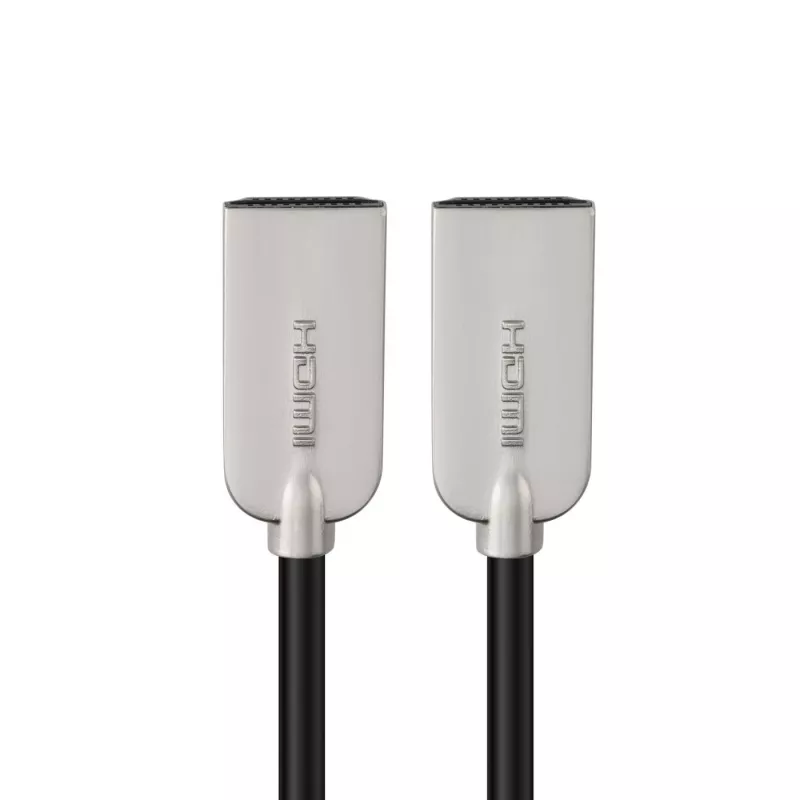 Microconnect HDMISUPERSLIM2M HDMI-kabel 2 m HDMI Type-A (standaard) zwart, metaalkleur