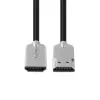 Microconnect HDMISUPERSLIM2M HDMI-kabel 2 m HDMI Type-A (standaard) zwart, metaalkleur