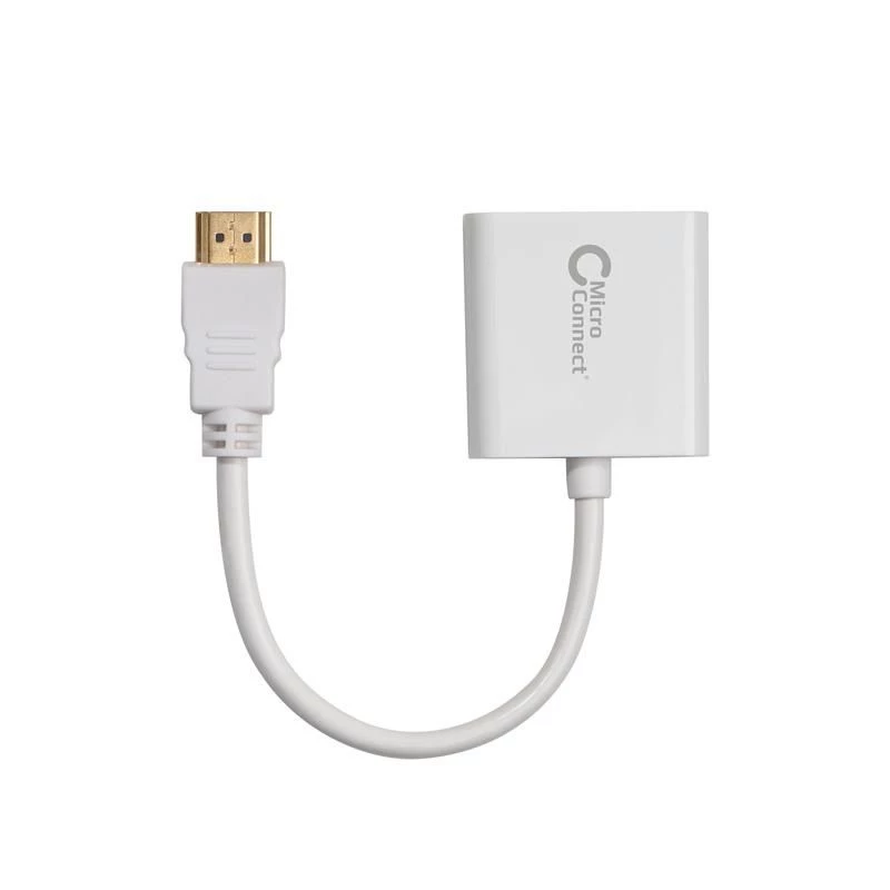 Microconnect HDMVGA1 videokabel-adapter 0,15 m HDMI Type-A (standaard) VGA (D-Sub) wit