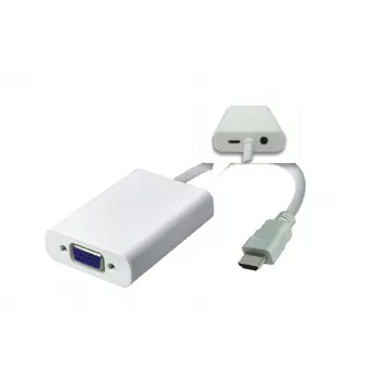 Microconnect HDMVGA2 videokabel-adapter 0,15 m HDMI Type-A (standaard) VGA (D-Sub) wit