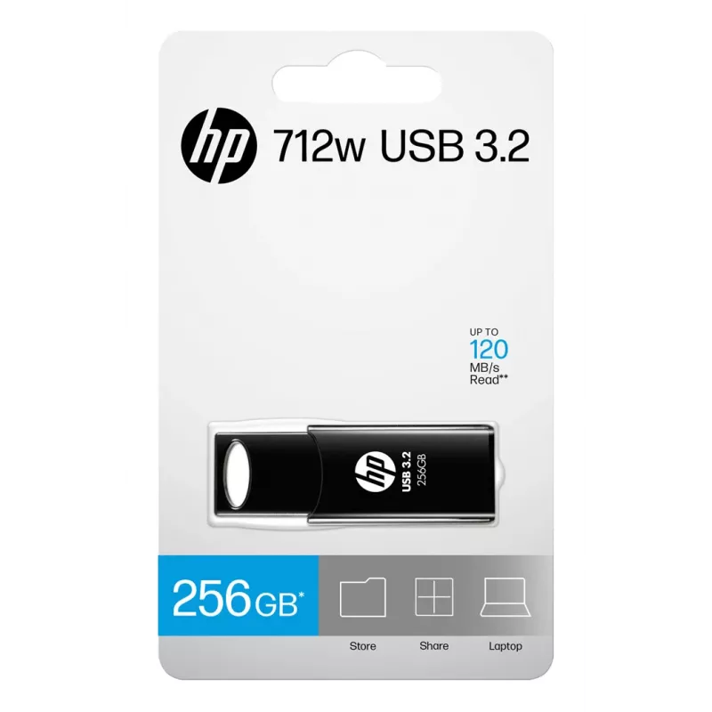 HP 712w USB-stick 256 GB USB Type-A 3.2 Gen 1 (3.1 Gen 1) zwart