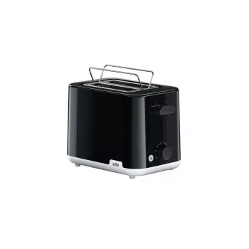 Broodrooster BRAUN HT1010BK — 2 sneetjes, 900 W, zwart, kunststof behuizing, sleuf 132×35×119 mm