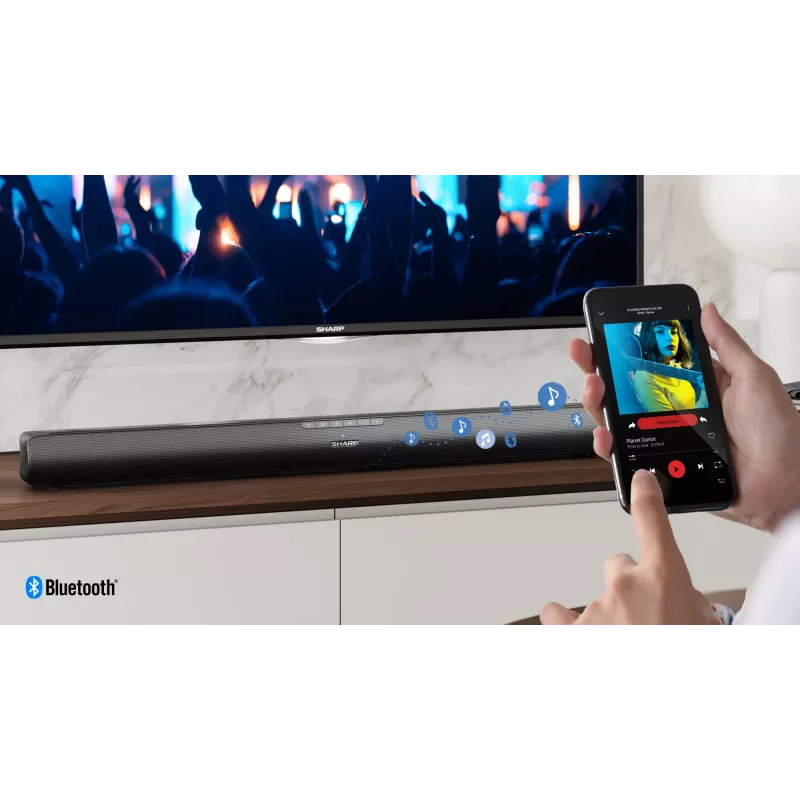 Sharp HT-SB100 soundbar-luidspreker zwart 2.0 kanalen 75 W