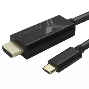 Techly adapterkabel USB-C-stekker naar HDMI 2.0 4K-stekker 2 m zwart
