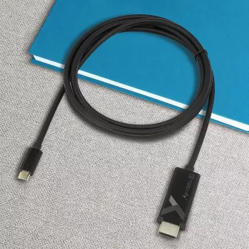 Techly IADAP-USBC-HDMI5TY videokabel-adapter 5 m USB Type-C HDMI Type-A (standaard) zwart